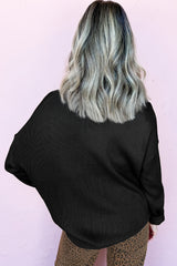 Black Merry Colorful Dot Detail Christmas Dolman Sweater