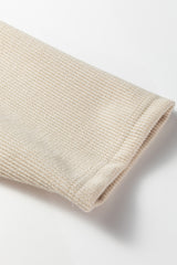 Jet Stream Thermal Textured Lace Drawstring Baggy Hoodie