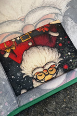 Bluing Cartoon Santa Claus Graphic Large Tote Bag