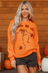 Carrot Dancing Critters Sequin Halloween Crewneck Sweatshirt