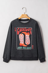 Carbon Grey Queen Card Drop Shoulder Graphic Sweatshirt