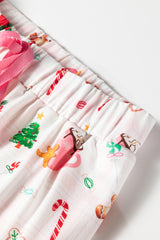White Christmas Spirits Shirt 2pcs Shorts Pajama Set