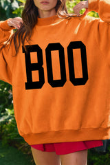 Carrot Spooky Ghost/ BOO Reversible Print Mock Neck Casual Pullover Sweatshirt
