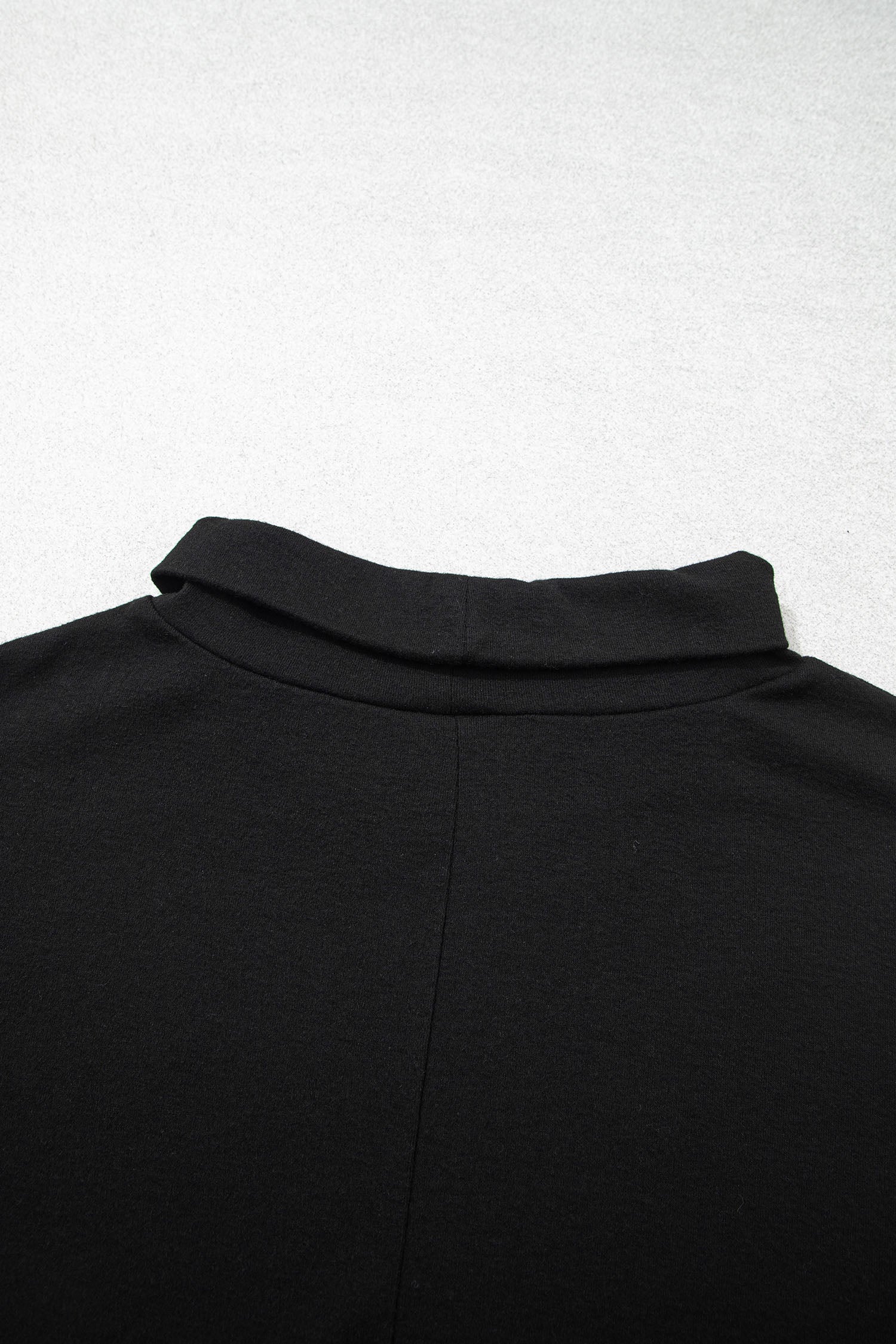 Smoke Gray High Neck Long Sleeve Top