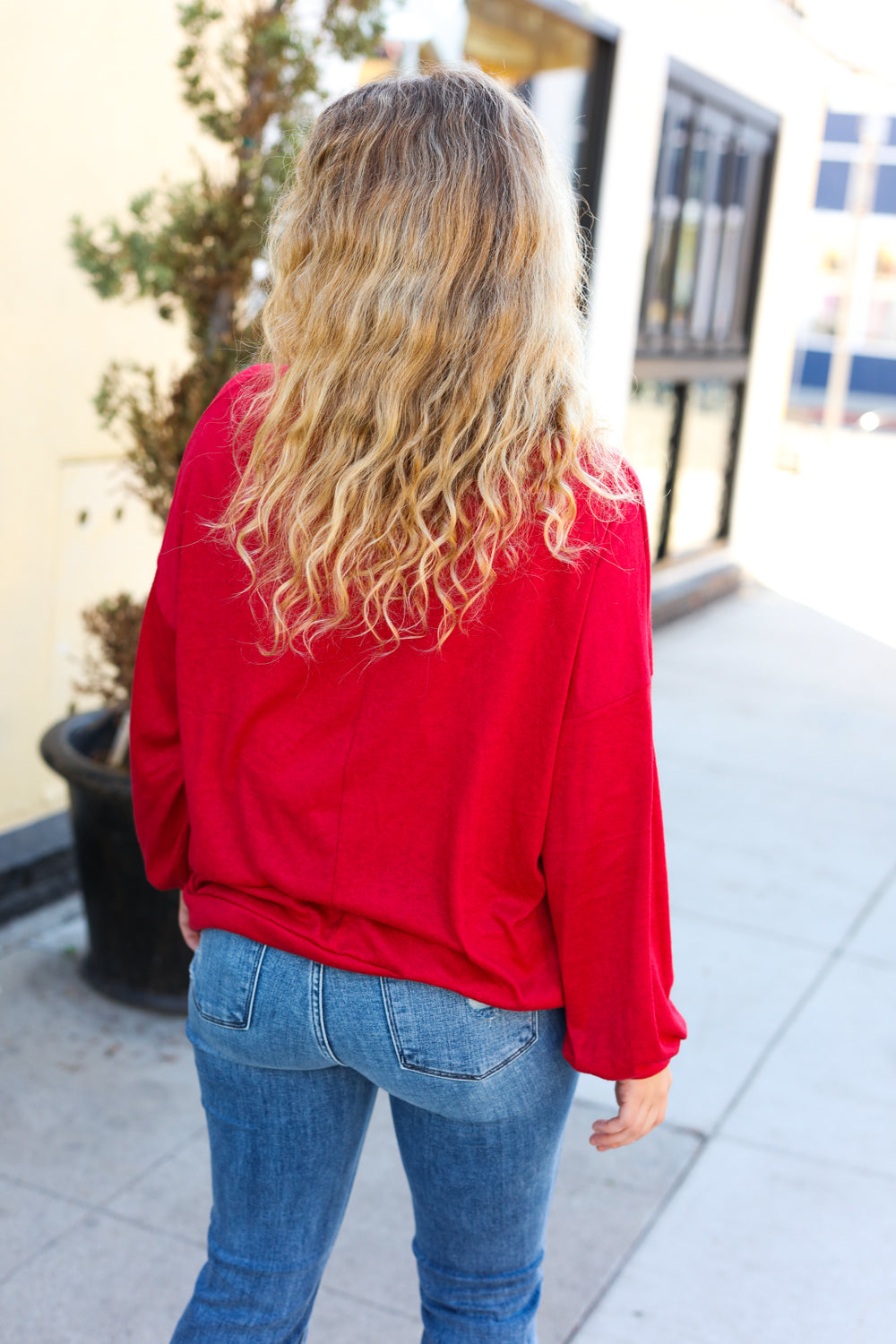 More The Merrier Red Sequin Christmas Tree Hacci Top