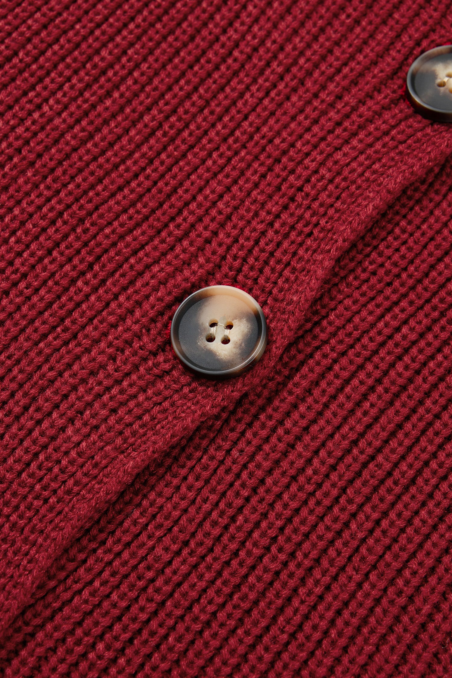 Red Dahlia Solid Color Knit Oversized Button Front Sweater Cardigan