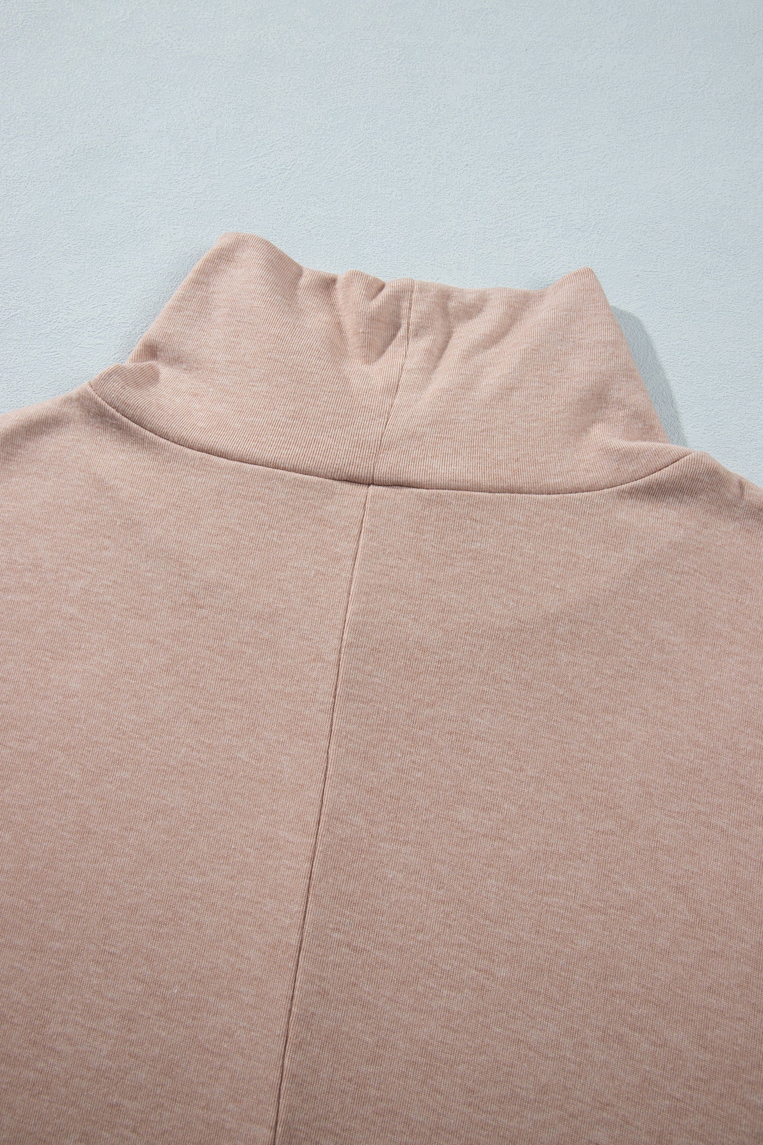 Smoke Gray High Neck Long Sleeve Top
