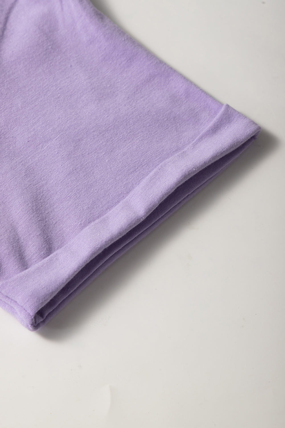 Yellow Cream Casual Plain Crew Neck Tee