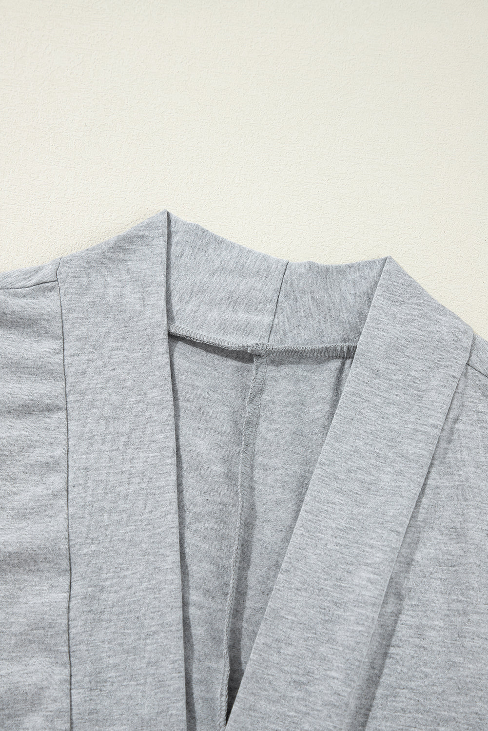 Black Split Long Cardigan and Skinny Pants Loungewear Set