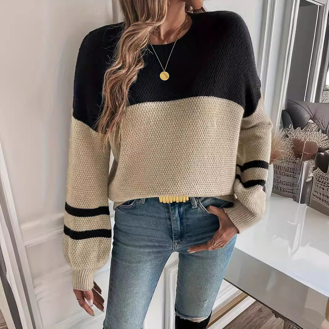 Long Sleeve Round Neck Sweater Casual All-match