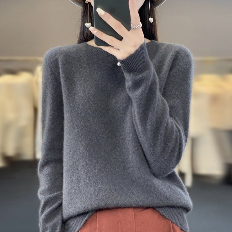 Solid Color Simple Pullover Cashmere Loose Sweater