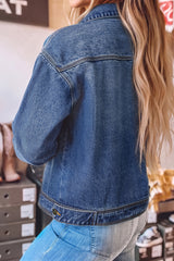 Sail Blue Vintage Wash Western Shift Denim Jacket