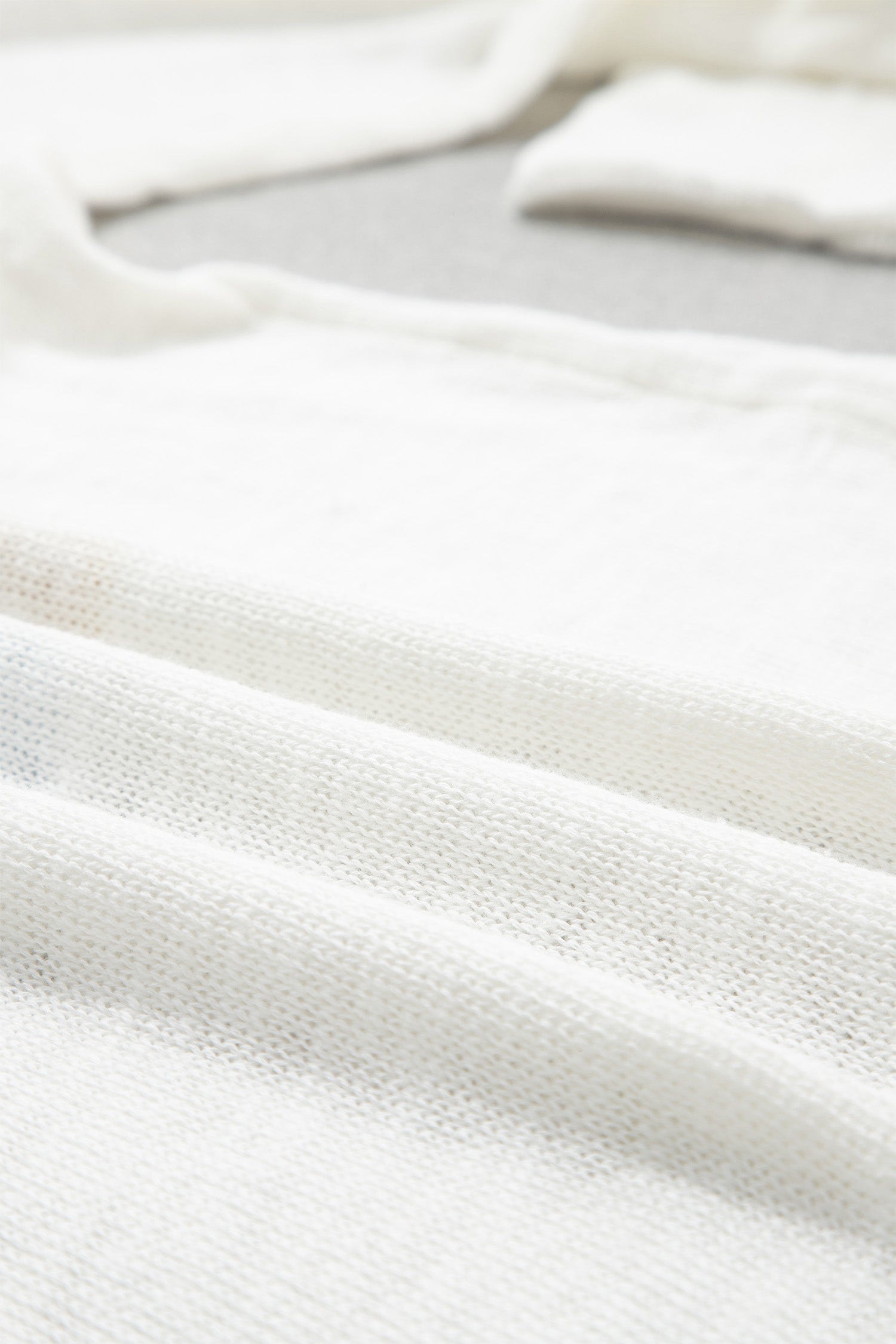 White V Neck Lightweight Knit BEACH SIDE Shift Tunic Sweater