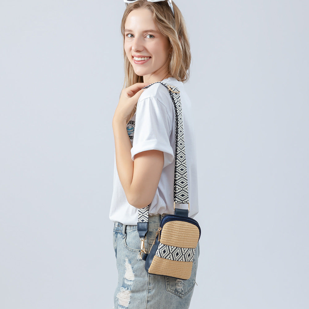 Hand-woven Crossbody Bag Straw