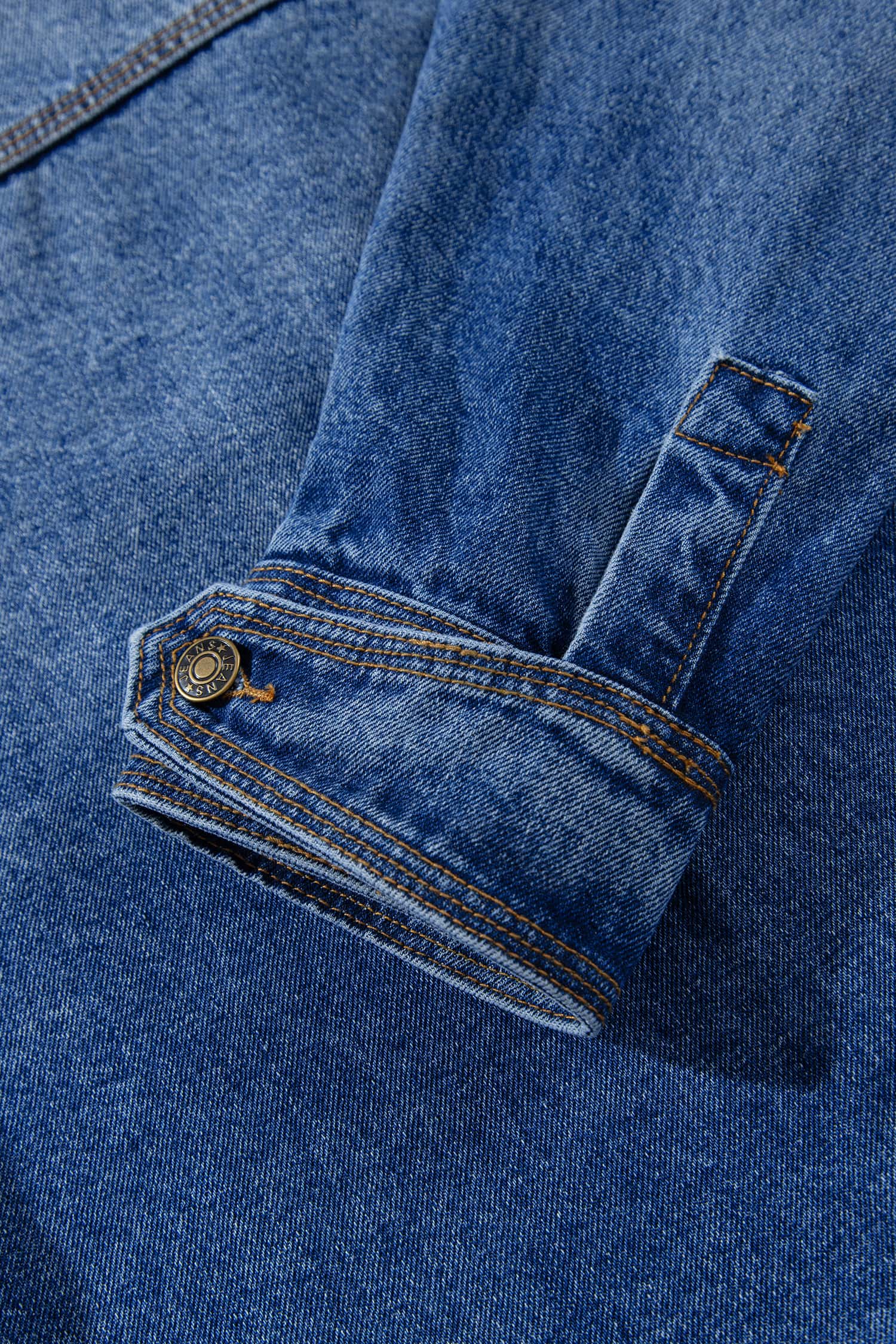 Sail Blue Vintage Wash Western Shift Denim Jacket