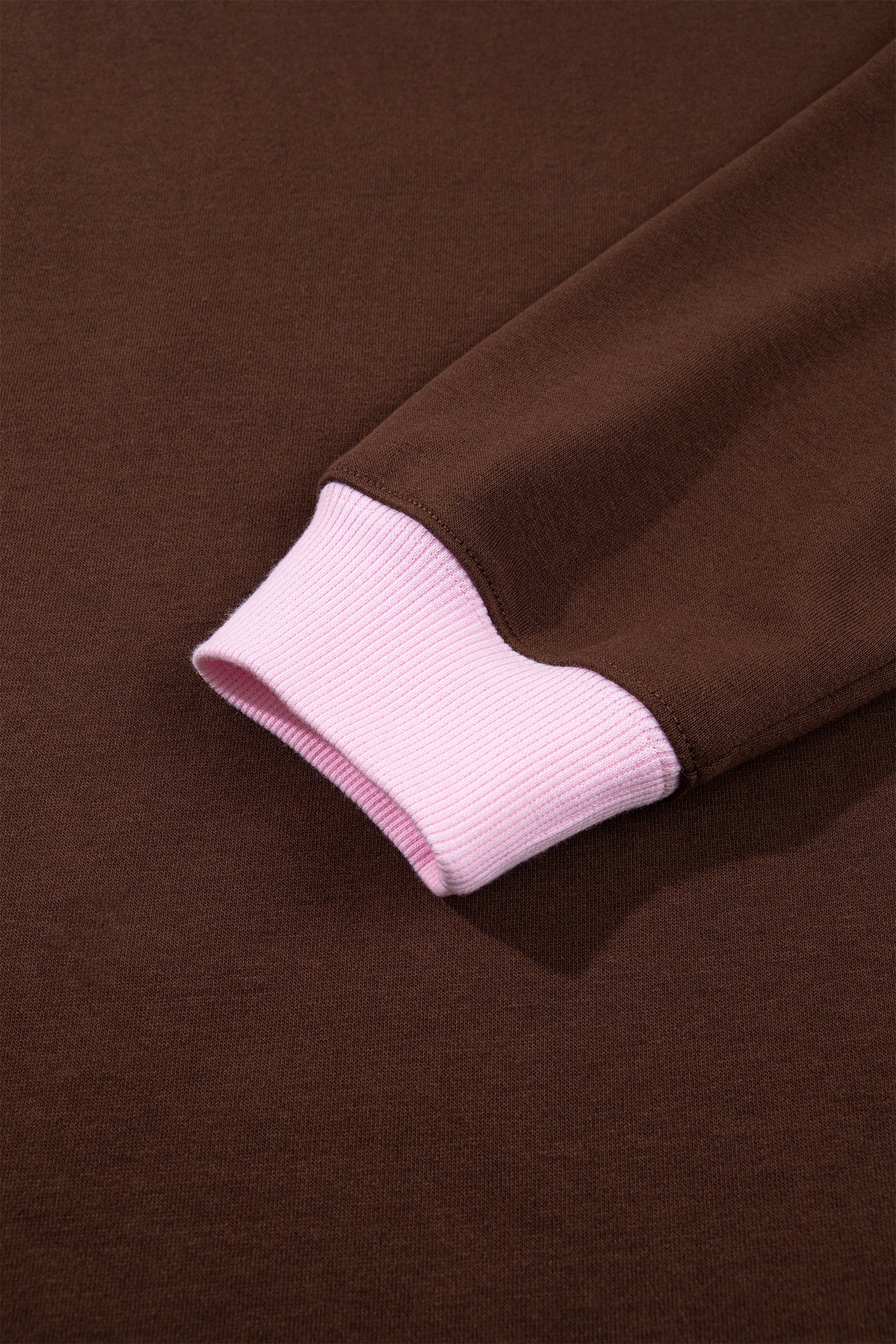Pink Polka Dot Letter Graphic Colorblock Tunic Sweatshirt
