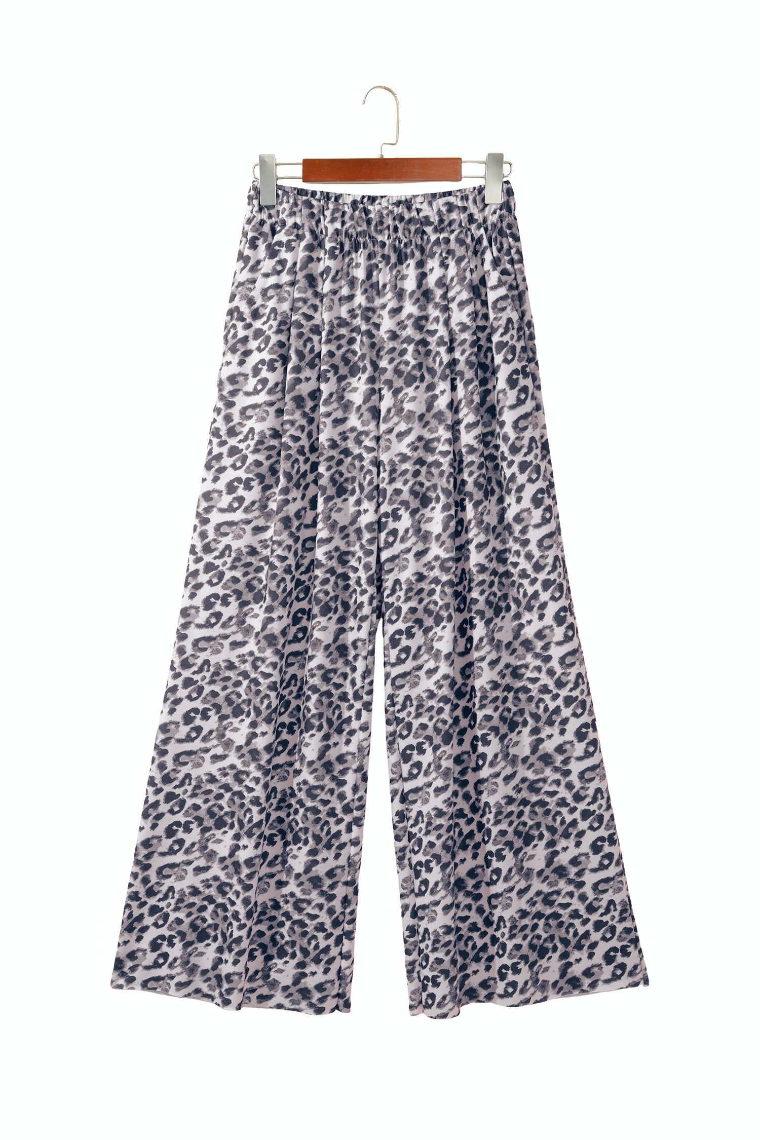 Multicolour Leopard Print Wide Leg Full Length Pants