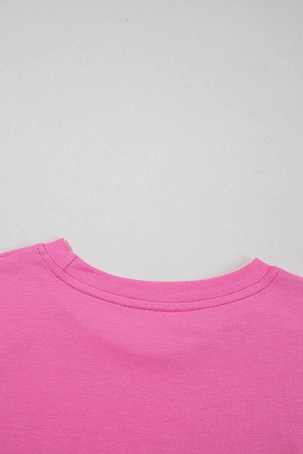 Yellow Cream Casual Plain Crew Neck Tee