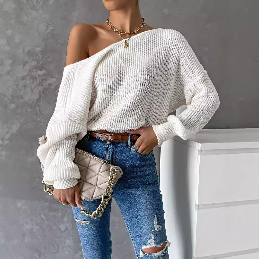 Backless Sweater Long Sleeve Long Sleeve Knitted