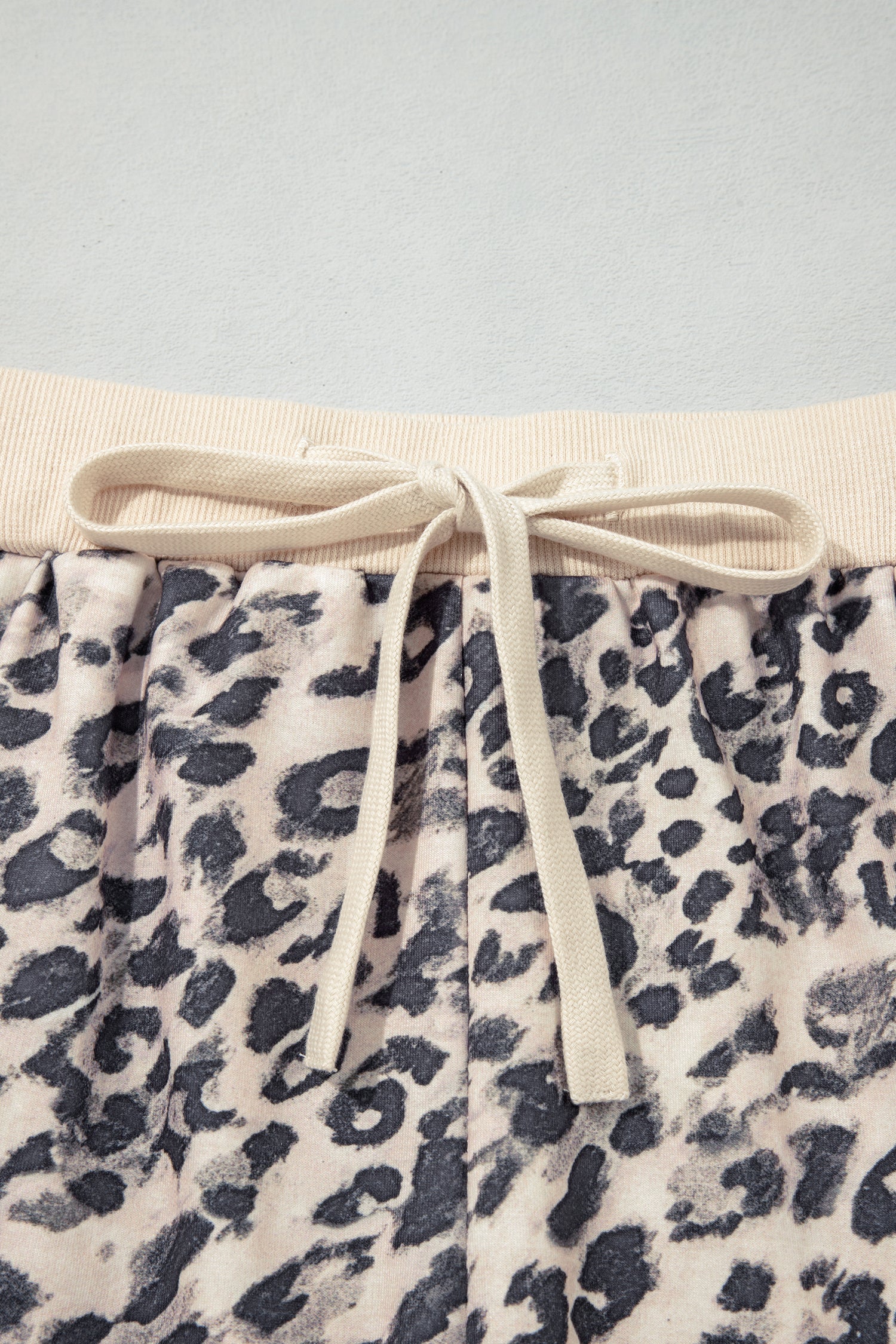 Multicolour Leopard Zip-Up Hooded Drawstring Pant Set