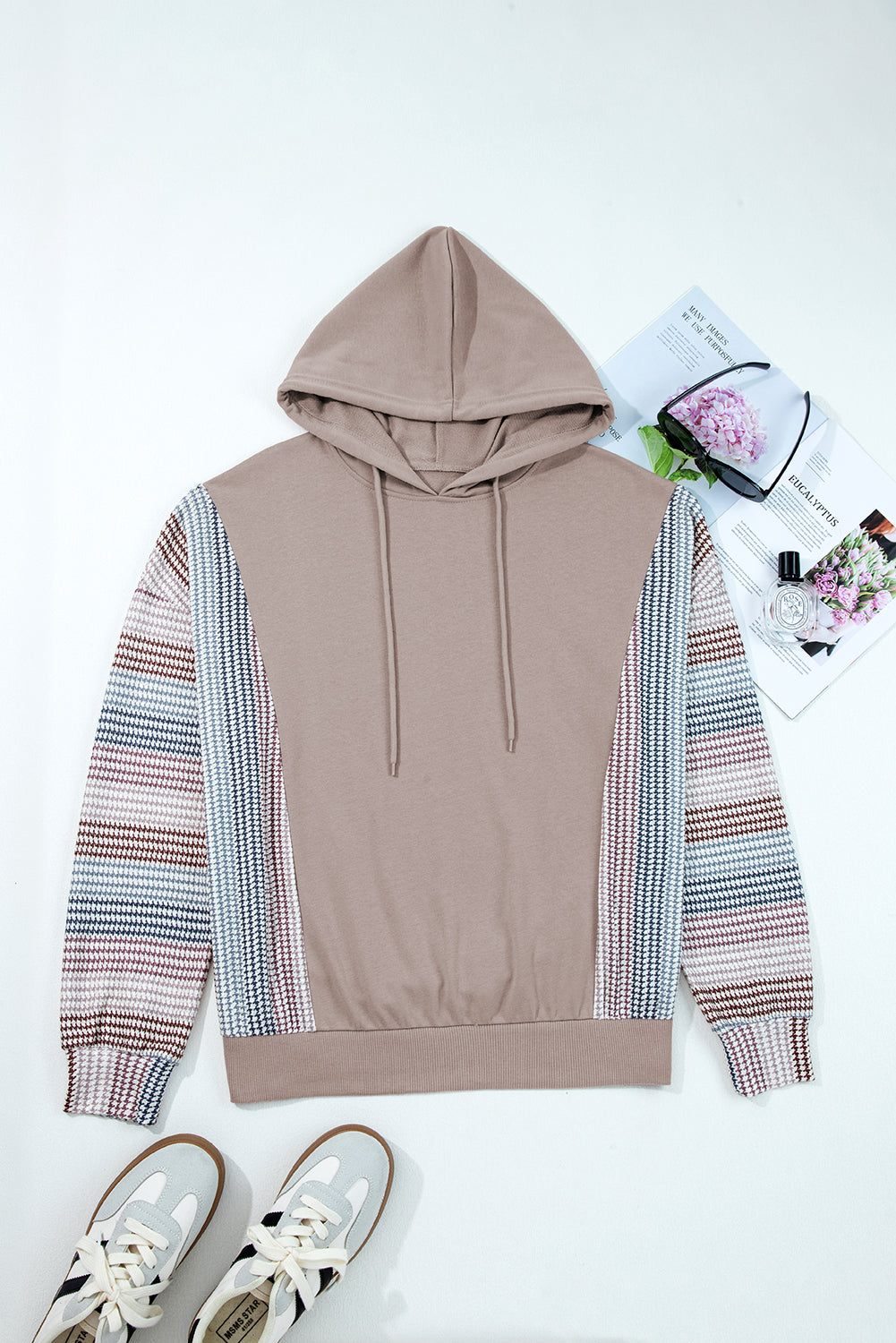 Dune Colorblock Patchwork Baggy Hoodie