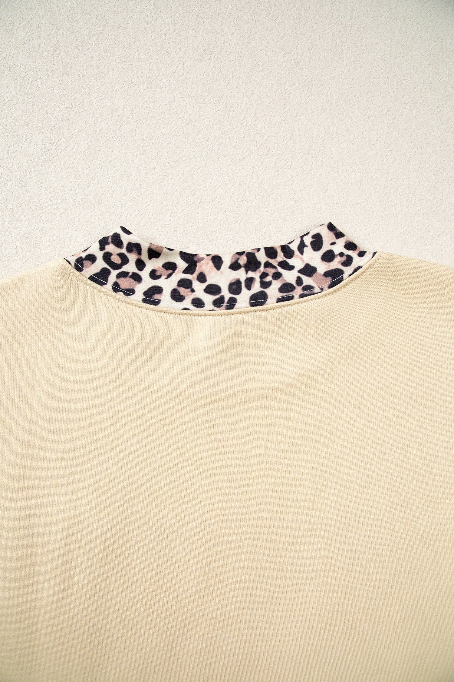 Coffee Polka Dot Trim High Neck BLESSED Letter Graphic Baggy Sweatshirt