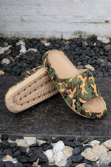 Blackish Green Camouflage Anti-Slip Thick Sole Outdoor Slippers