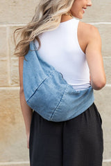 Dusk Blue Denim Crossbody Bag