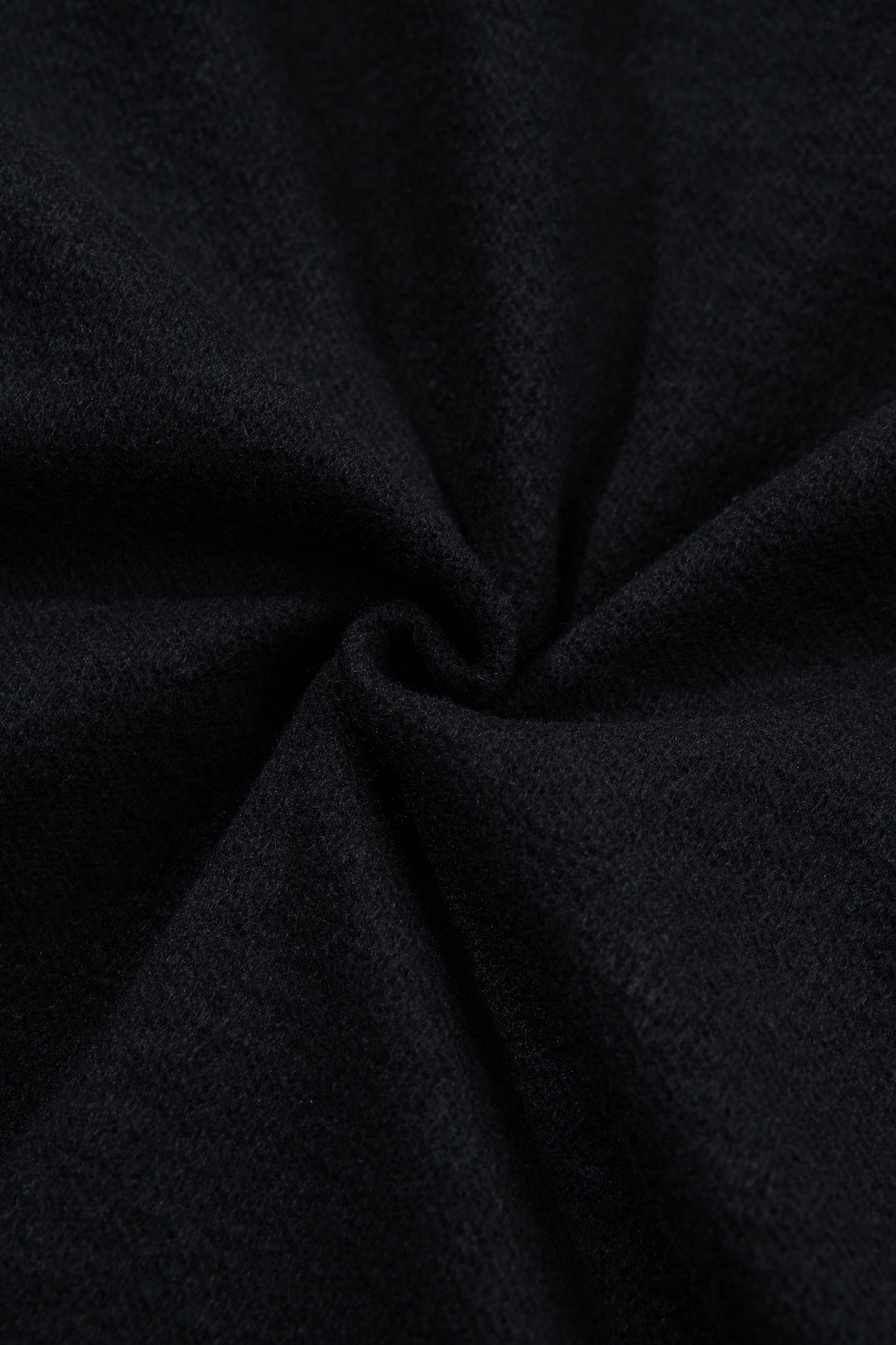 Black Solid Color Oversized Mock Neck Sweatshirt