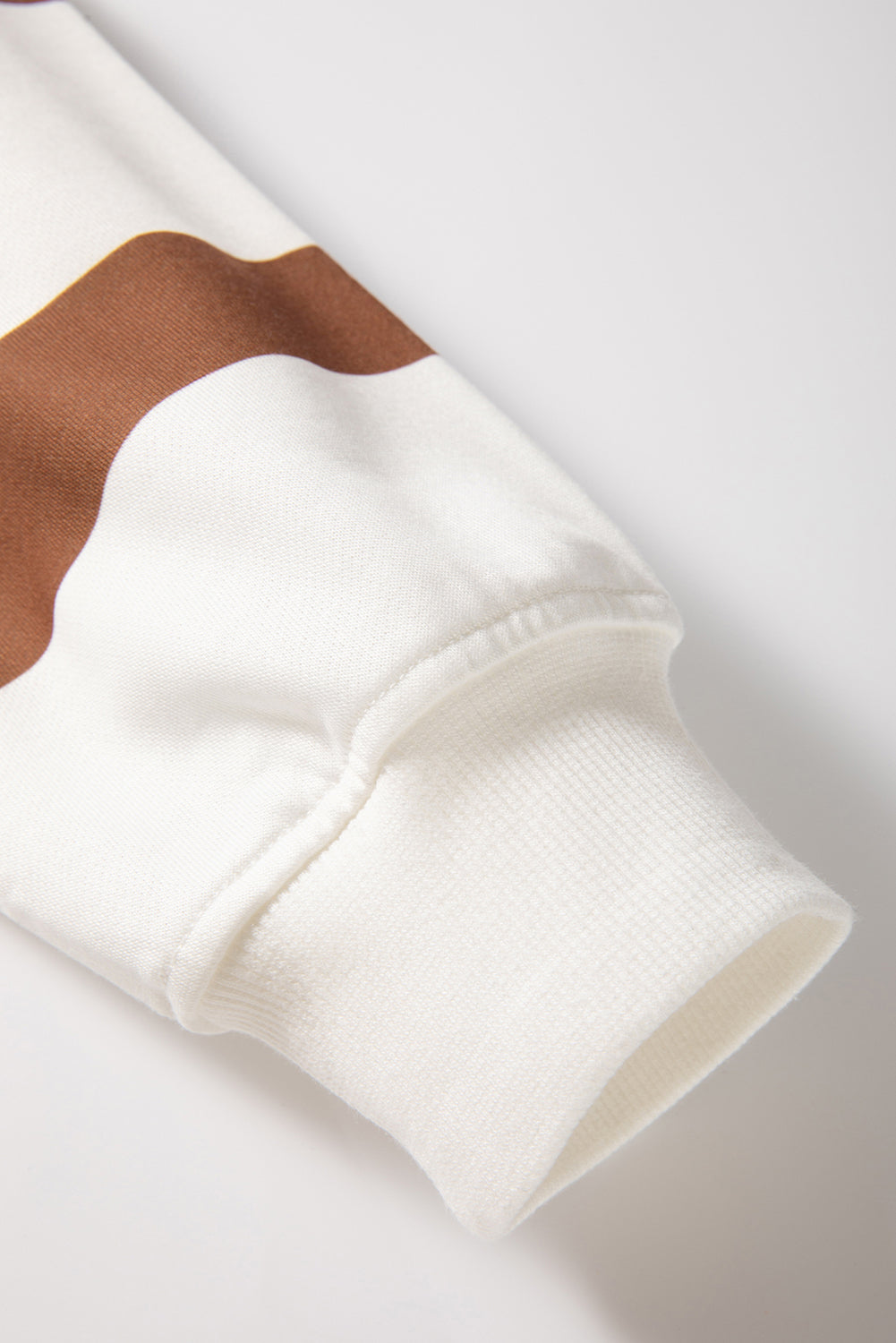 Brown Striped Drop Shoulder Pullover and Joggers Set