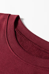 Red Dahlia Preppy Striped Sleeve Loose Sweatshirt