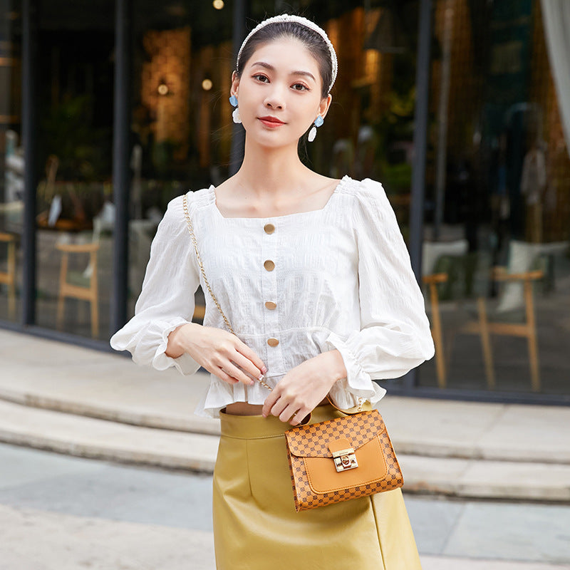 Stitching Women Summer Shoulder Crossbody Bag