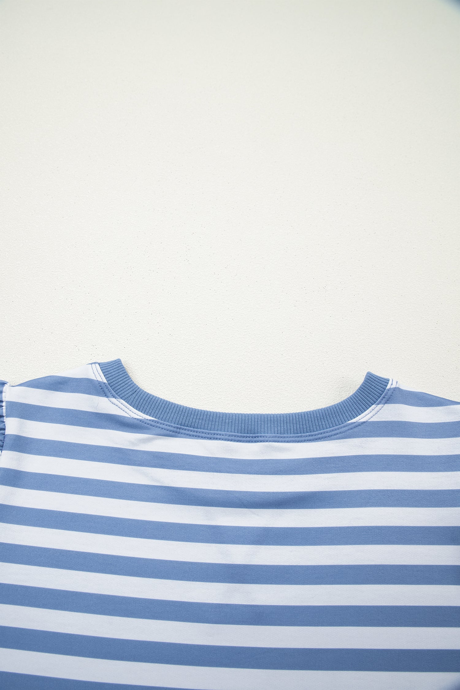 Orange Stripe Short Bubble Sleeve T Shirt