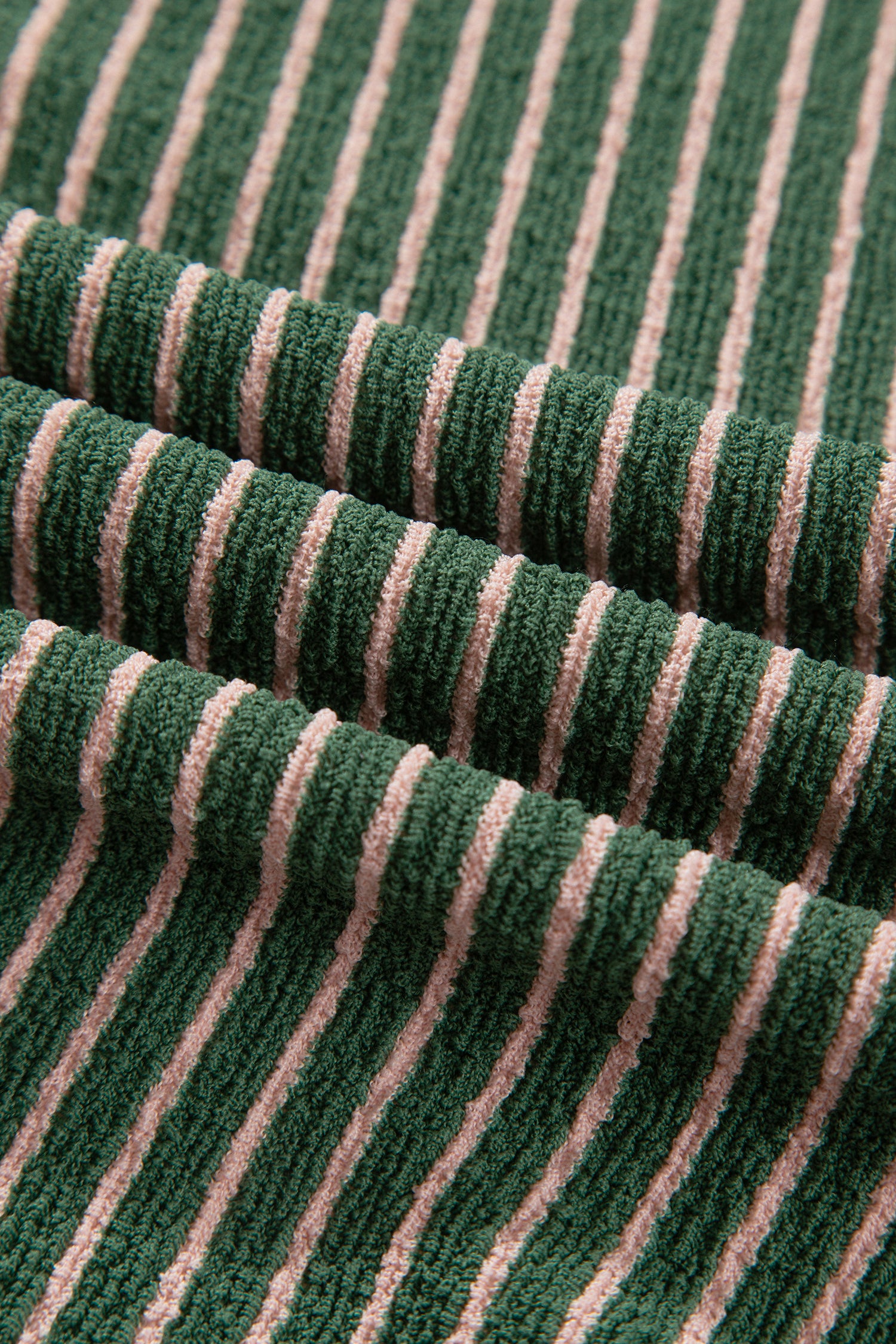 Green Stripe Striped V Neck Patchwork Long Sleeve Regular Fit Cardigan