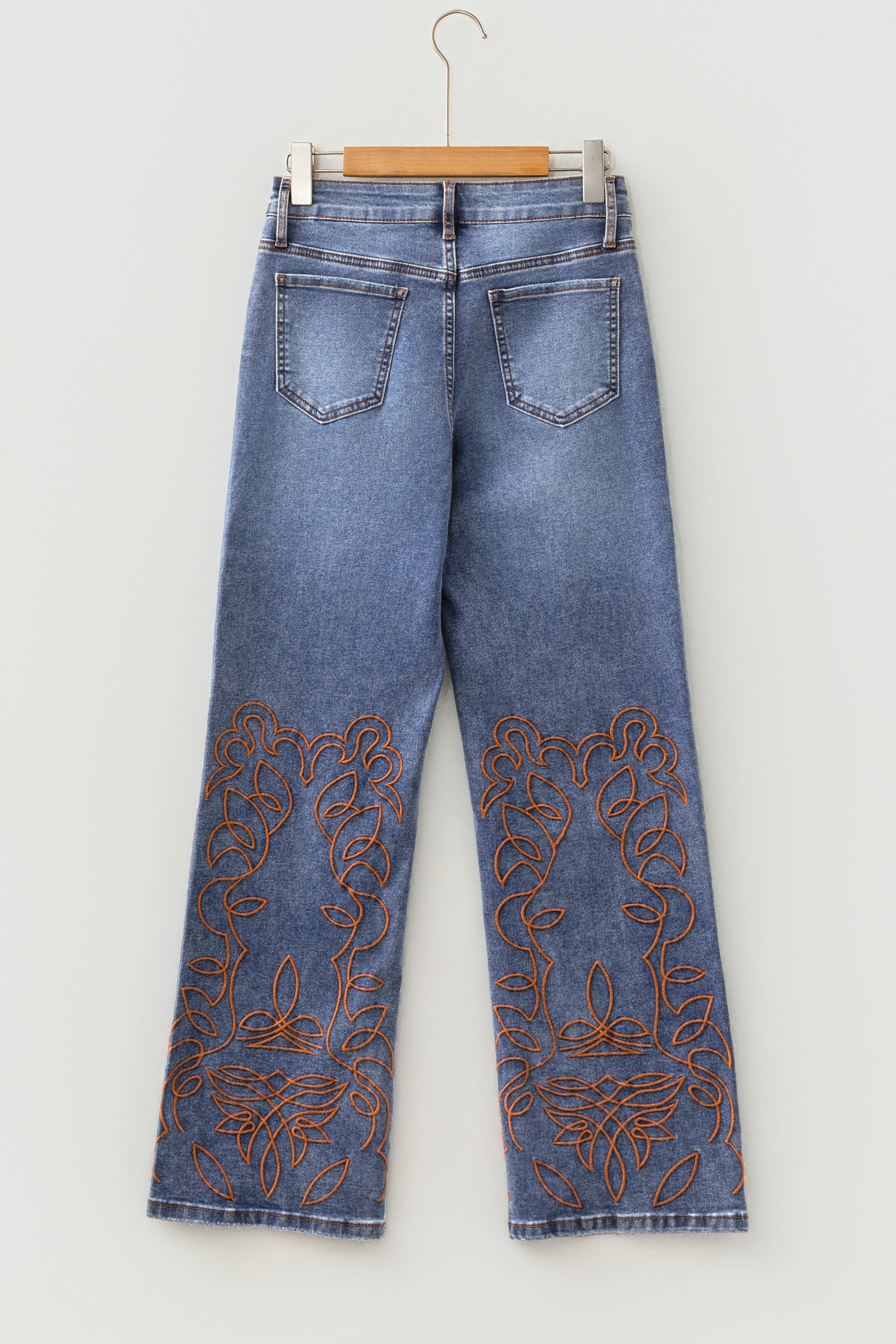 Ashleigh Blue Embroidered Flare Leg Jeans