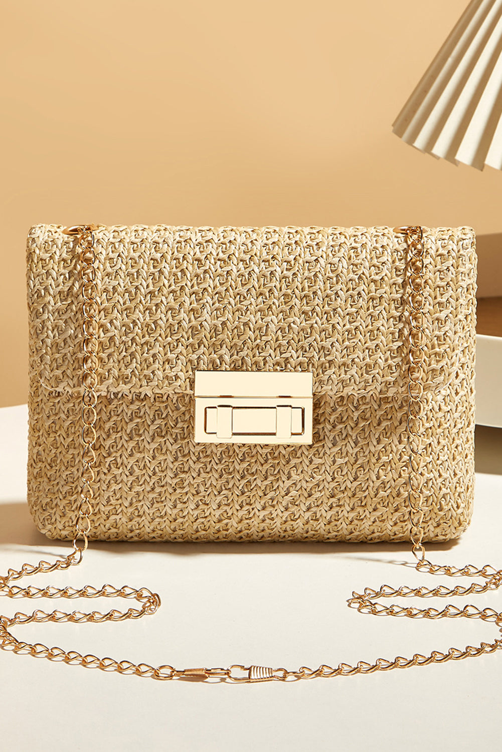 Camel Boho Woven Casual Shoulder Bag