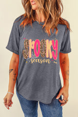 Gray Spooky Season Playful Halloween Graphic T Shirt