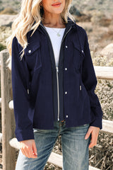 Laurel Green 2 in 1 Thermal Knit Textured Hooded Jacket