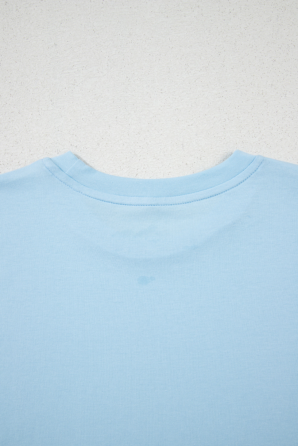 Yellow Cream Casual Plain Crew Neck Tee