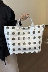 Color black Polka Dot Durable Waterproof PVC Tote Bag
