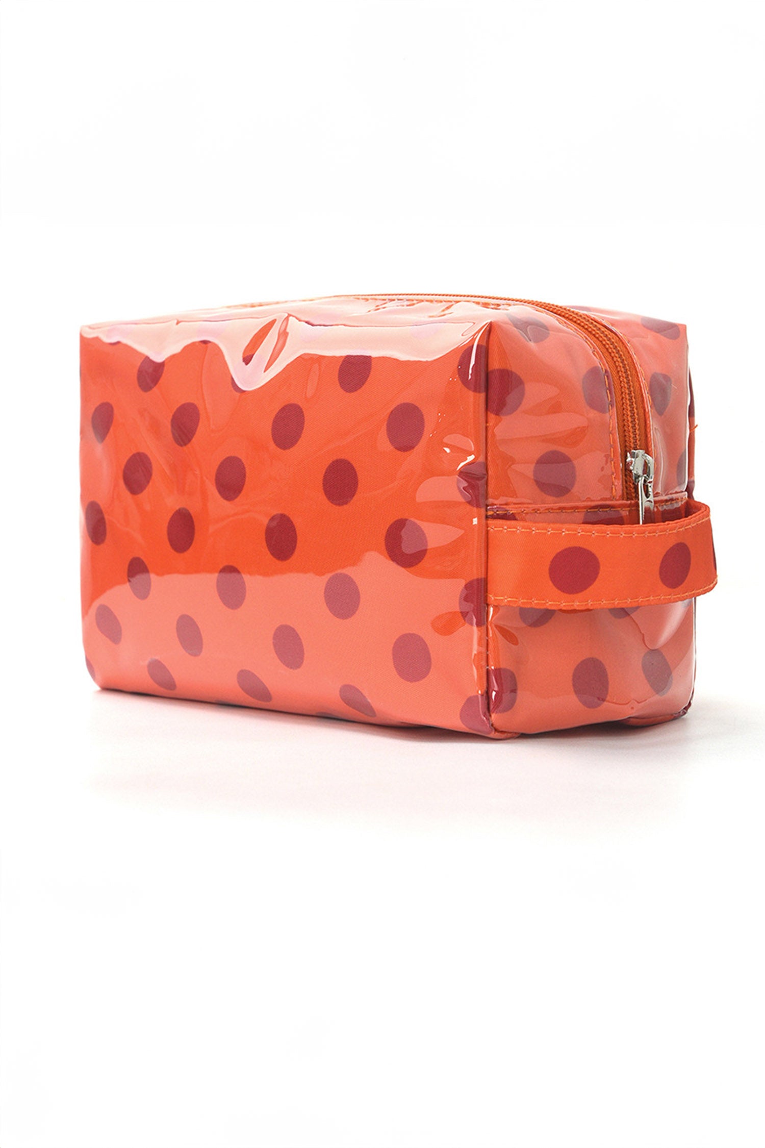 Light Pink Durable PVC Polka Dot Makeup Bag