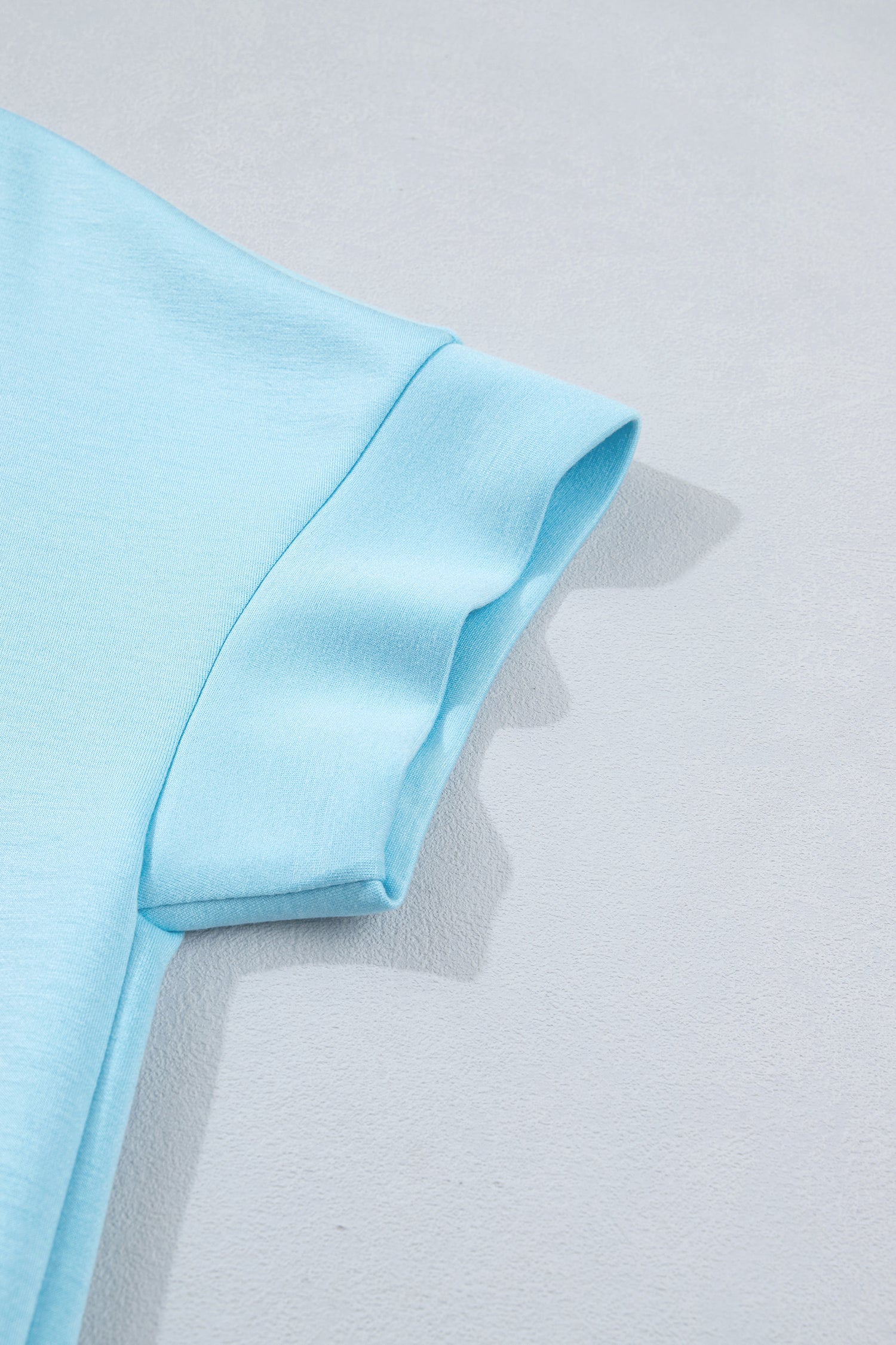 Myosotis Half Zip High Neck Tee Athleisure Short Set