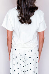White COWBOY LOVER Lettering Graphic Tee