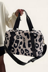 Color black Leopard Print Large Travel Bag