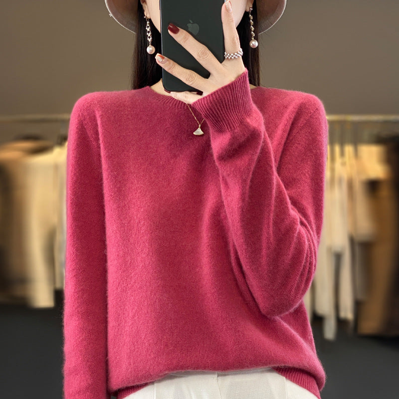 Solid Color Simple Pullover Cashmere Loose Sweater