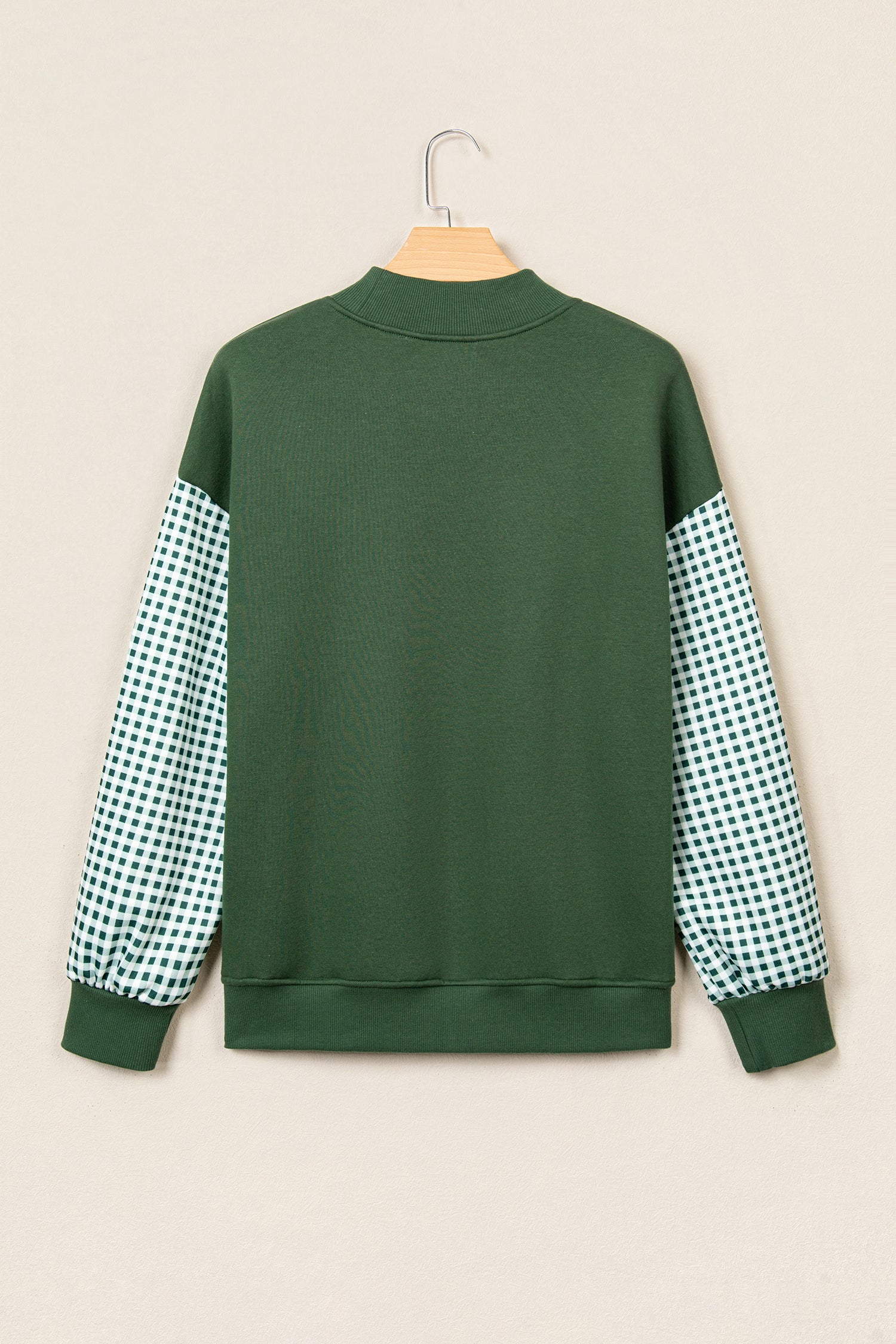 Carrot Gingham Plaid Oversized Pullover Sweatshirt