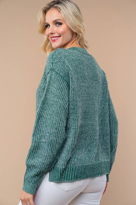 Long Sleeve Solid Knit Sweater