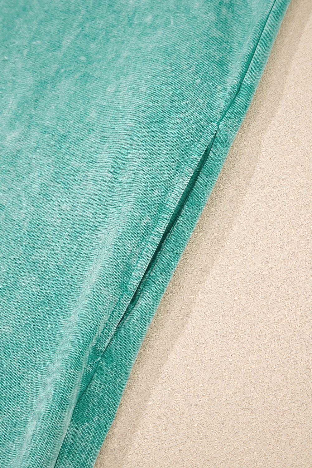 Sea Green Mineral Wash Pocket Tank Mini Dress