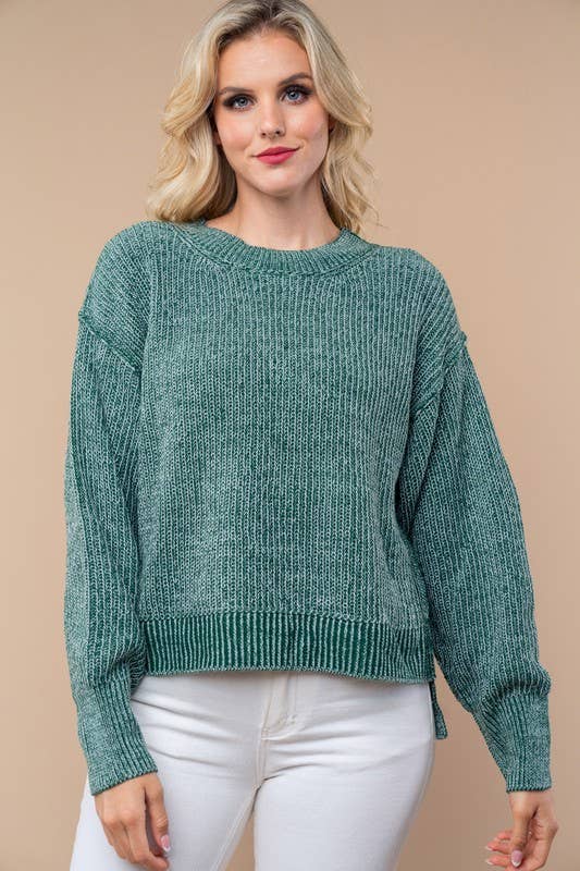 Long Sleeve Solid Knit Sweater