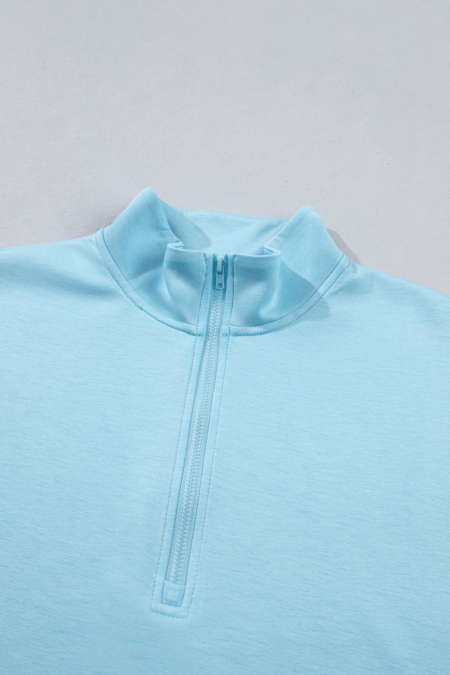 Myosotis Half Zip High Neck Tee Athleisure Short Set